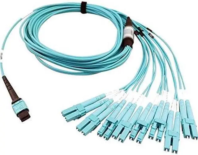 Alt view image 7 of 10 - Tripp Lite 3m 400G Multimode 50/125 OM4 Fiber Optic Cable, Aqua N846D05M24CAQ