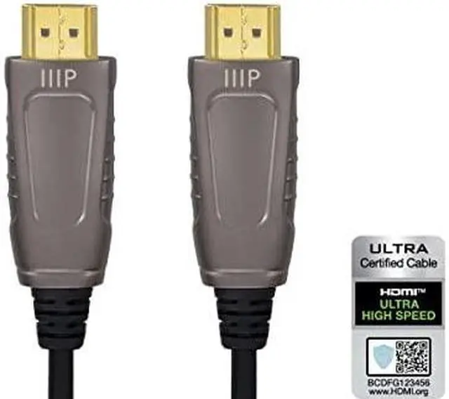 Alt view image 9 of 13 - Monoprice SlimRun AV 8K Certified Ultra High Speed Active HDMI Cable, CMP Plenum rated, HDMI 2.1, AOC, 7.5m, 24ft