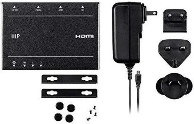 Alt view image 12 of 12 - Monoprice Blackbird 4K Pro 1x2 Ultra Slim HDMI Splitter -Black | 4K @ 60Hz, HDCP 2.2 Compliant, HDR, And EDI Detection