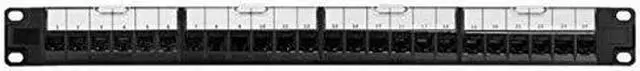 Alt view image 10 of 15 - Monoprice Cat6 1U Patch Panel - 19in, With Loaded Removable Keystone Jacks, 24 Ports Gigabit Ethernet, Dual Type IDC keystones