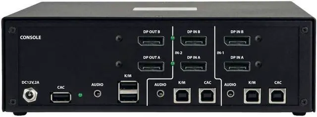 Alt view image 11 of 15 - Tripp Lite 2-Port NIAP PP3.0-Certified DisplayPort KVM Switch B002ADP2AC2