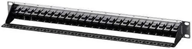 Alt view image 13 of 15 - Monoprice Cat6 1U Patch Panel - 19in, With Loaded Removable Keystone Jacks, 24 Ports Gigabit Ethernet, Dual Type IDC keystones