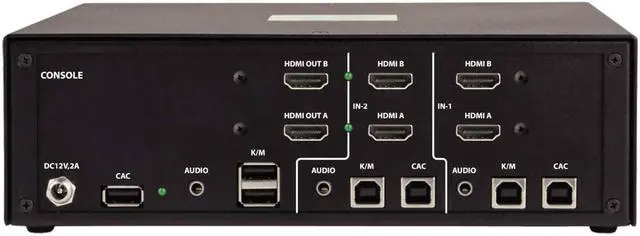 Alt view image 12 of 20 - Tripp Lite 2-Port Dual-Monitor Secure KVM Switch B002AUH2AC2