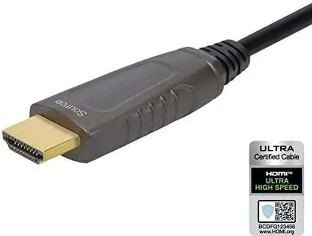 Alt view image 11 of 13 - Monoprice SlimRun AV 8K Certified Ultra High Speed Active HDMI Cable, CMP Plenum rated, HDMI 2.1, AOC, 7.5m, 24ft