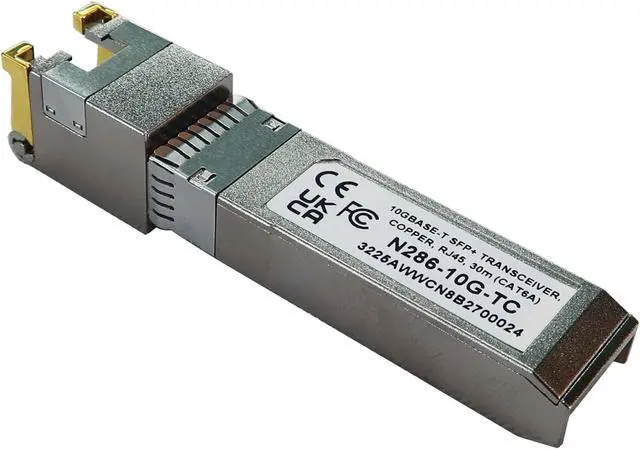 Alt view image 4 of 11 - Tripp Lite Cisco-Compatible SFP+ Transceiver, 10Gbps, RJ45, Cat6a N286-10G-TC