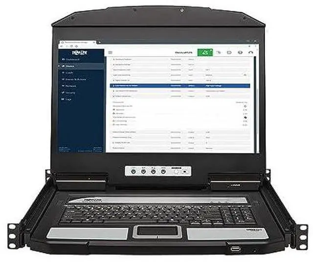 Alt view image 8 of 15 - Tripp Lite 1U Rack-Mount Short-Depth HDMI KVM Console with 18.5" LCD B021SWHDK