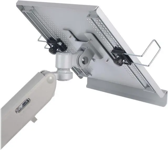Alt view image 6 of 14 - Tripp Lite Laptop and Monitor Stand Mount, Sturdy Desktop Clamp Support, 17 to 32 in. Display, VESA-Compliant, Full Motion Arms, Aluminum Construction, TAA Compliant, 5-Year Warranty, (DDR1732NBMTAA)