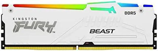 Alt view image 3 of 7 - Kingston Fury Beast White RGB 32GB (2x16GB) 5200MT/s CL40 DDR5 XMP DIMM