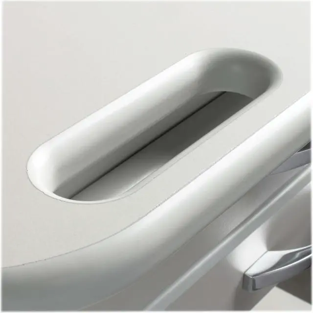 Alt view image 3 of 15 - Tripp Lite Mobile Standing Desk 2 Adjustable Shelf & 2 Metal Storage Drawers, TAA Compliant, Home Office & School, 5-Year Warranty, White