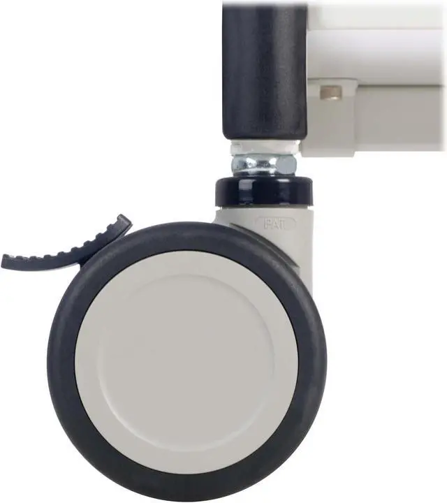 Alt view image 5 of 15 - Tripp Lite Mobile Standing Desk 2 Adjustable Shelf & 2 Metal Storage Drawers, TAA Compliant, Home Office & School, 5-Year Warranty, White