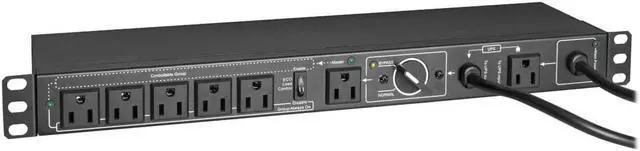 Alt view image 7 of 20 - Tripp Lite PDU Hot Swap with Manual Bypass 15A 6 5-15R 2 5-15P Inputs PDUB151U
