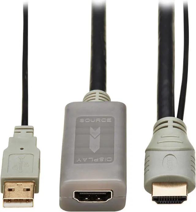 Alt view image 10 of 16 - Tripp Lite HDMI Extension Cable with Active Repeater (M/F), 4K 60 Hz, HDR, 4:4:4, HDCP 2.2 - 10 ft HDMI/USB A/V Cable for Cable Box, Media Server, TV, Monitor, Projector, Audio/Video Device, HDTV, Dis
