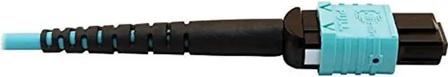 Alt view image 12 of 14 - Tripp Lite 10m 400G Multimode 50/125 OM4 Fiber Optic Cable, Aqua N846D10M24AAQ