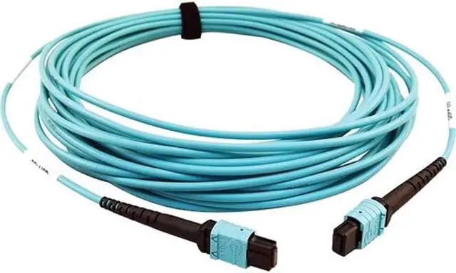 Alt view image 11 of 14 - Tripp Lite 10m 400G Multimode 50/125 OM4 Fiber Optic Cable, Aqua N846D10M24AAQ