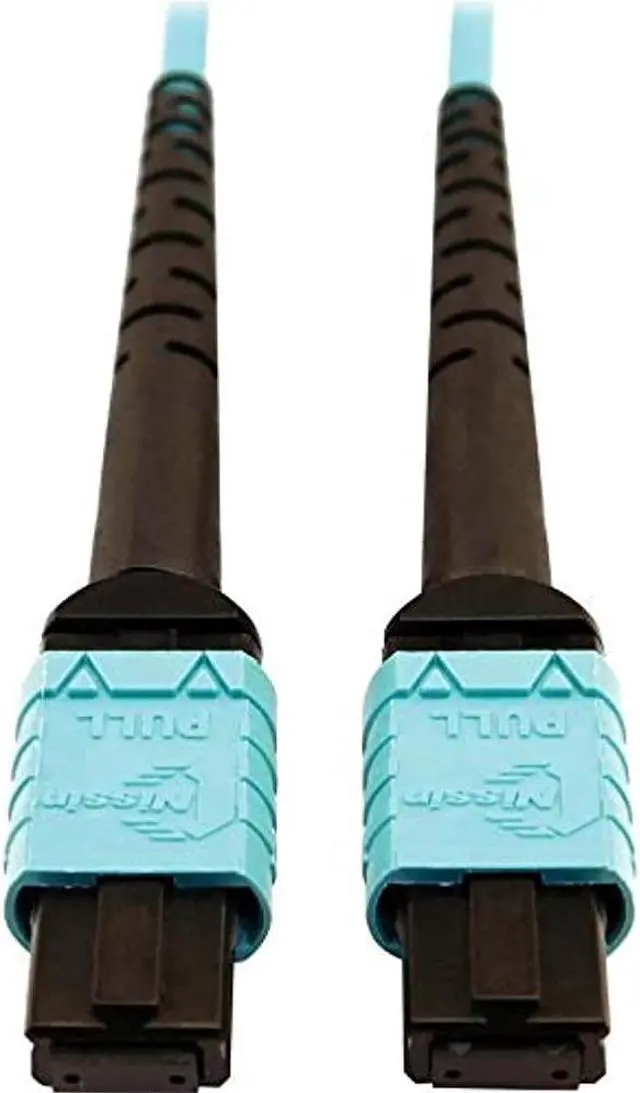 Alt view image 13 of 14 - Tripp Lite 10m 400G Multimode 50/125 OM4 Fiber Optic Cable, Aqua N846D10M24AAQ