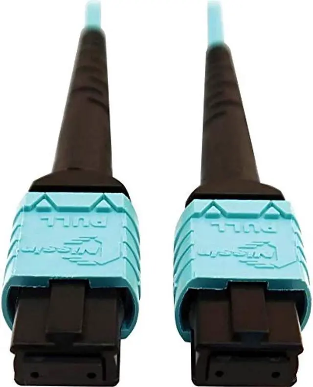 Alt view image 14 of 14 - Tripp Lite 10m 400G Multimode 50/125 OM4 Fiber Optic Cable, Aqua N846D10M24AAQ