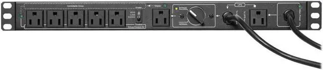 Alt view image 8 of 20 - Tripp Lite PDU Hot Swap with Manual Bypass 15A 6 5-15R 2 5-15P Inputs PDUB151U