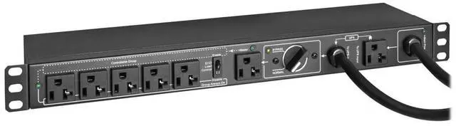 Alt view image 15 of 20 - Tripp Lite PDU Hot Swap with Manual Bypass 15A 6 5-20R 2 5-20P Inputs PDUB201U