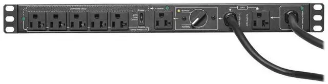 Alt view image 16 of 20 - Tripp Lite PDU Hot Swap with Manual Bypass 15A 6 5-20R 2 5-20P Inputs PDUB201U