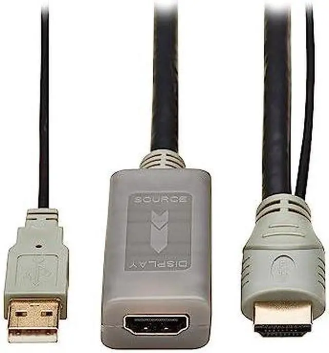 Alt view image 11 of 16 - Tripp Lite HDMI Extension Cable with Active Repeater (M/F), 4K 60 Hz, HDR, 4:4:4, HDCP 2.2 - 10 ft HDMI/USB A/V Cable for Cable Box, Media Server, TV, Monitor, Projector, Audio/Video Device, HDTV, Dis