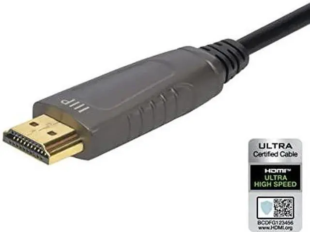 Alt view image 10 of 13 - Monoprice SlimRun AV 8K Certified Ultra High Speed Active HDMI Cable, CMP Plenum rated, HDMI 2.1, AOC, 7.5m, 24ft