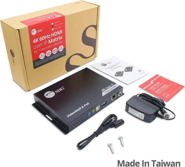 Alt view image 12 of 13 - SIIG 4K 60Hz 18Gbps HDMI over IP Matrix Transmitter 396ft CE-H27F11-S1 Brown Box