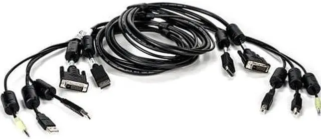 Main image of Vertiv Avocent USB Keyboard and Mouse, DisplayPort, DVI-D and Audio Cable, 6 ft. for Avocent SV and SC Series Switches