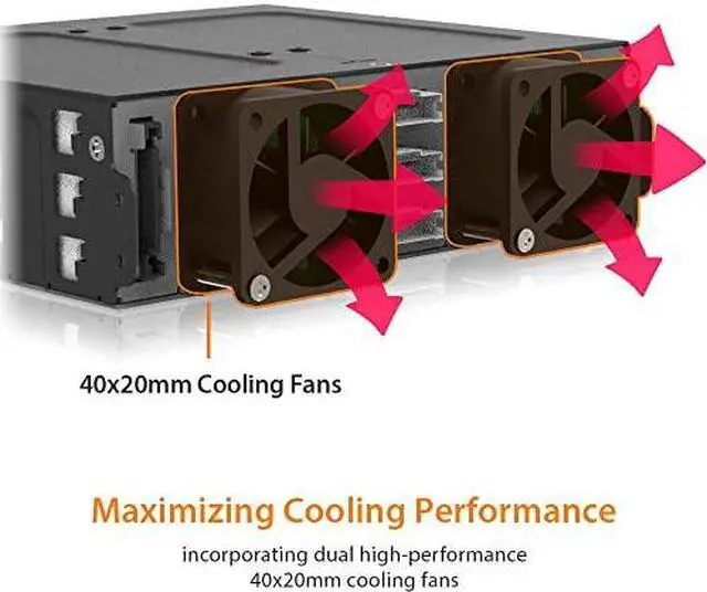 Alt view image 6 of 20 - Icy Dock ToughArmor 6-Bay 2.5" U.2/U.3 NVMe SSD PCIe 4.0 Mobile Rack Enclosure