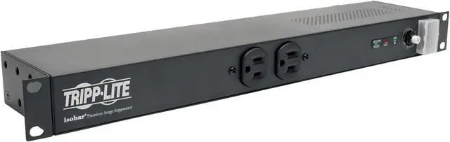 Main image of Tripp Lite Network-Grade Rackmount Power Strip PDU, 120V, On/Off Switch, Surge Protection Option, Manufacturer's Warranty (RS, DRS, & Isobar Series)