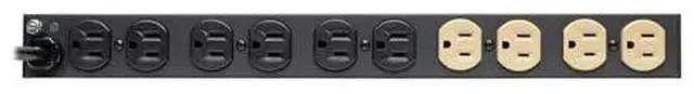 Alt view image 7 of 13 - Tripp Lite Network-Grade Rackmount Power Strip PDU, 120V, On/Off Switch, Surge Protection Option, Manufacturer's Warranty (RS, DRS, & Isobar Series)