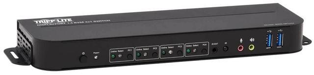 Alt view image 13 of 20 - TRIPP LITE B005-DPUA4 4-Port DisplayPort/USB KVM Switch - 4K 60 Hz, HDR, HDCP 2.2, IR, DP 1.4, USB Sharing