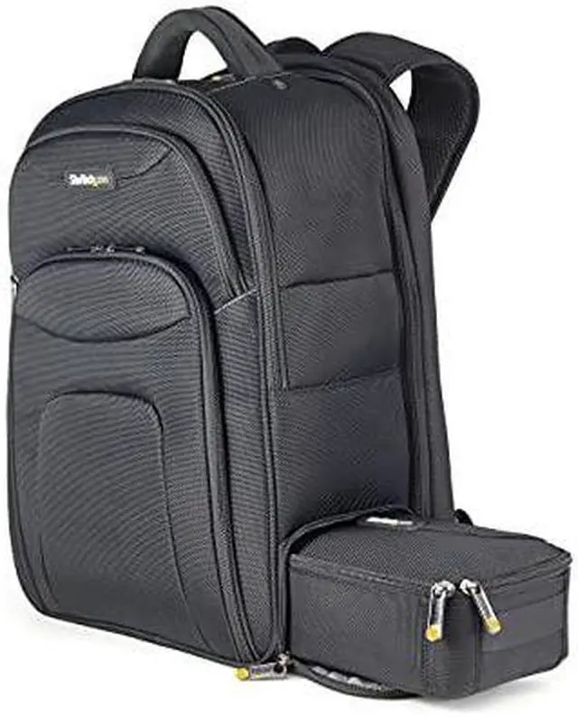 Alt view image 6 of 15 - Startech 17.3" Laptop Backpack w/ Removable Accessory Case, Professional IT Tech Backpack for Work/Travel/Commute, Nylon Computer Bag