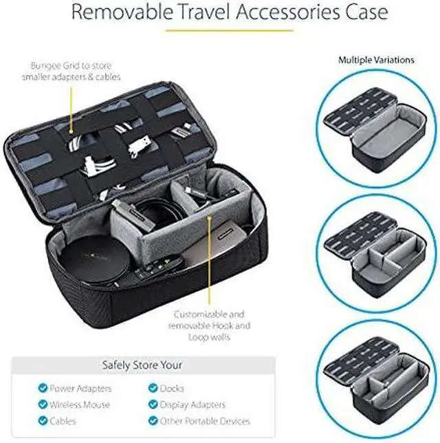 Alt view image 9 of 15 - Startech 17.3" Laptop Backpack w/ Removable Accessory Case, Professional IT Tech Backpack for Work/Travel/Commute, Nylon Computer Bag