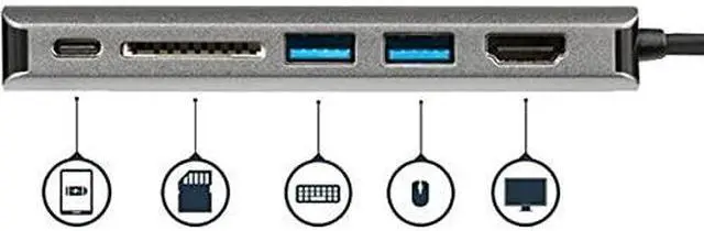 Alt view image 8 of 12 - StarTech 4K 60Hz HDMI HDR10 USB C Multiport Adapte 115BUSBCMULTIPORT