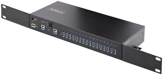 Alt view image 7 of 20 - StarTech 16-Port Industrial USB 5Gbps Hub wPower Adapter S5G16AINDS-USB-A-HUB