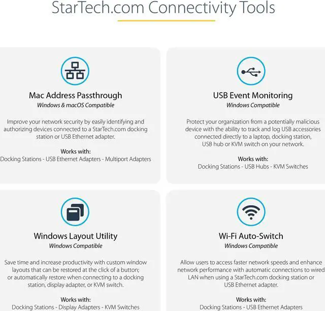 Alt view image 8 of 8 - StarTech Thunderbolt 4 Multiport Dock Dual Monitor 4K TB4CDOCK