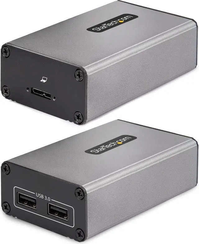 Alt view image 6 of 12 - StarTech 2-Port USB 3.0 Extender OM3 Multimode Fiber 350m F35023USBEXTENDER