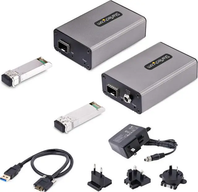Alt view image 12 of 12 - StarTech 2-Port USB 3.0 Extender OM3 Multimode Fiber 350m F35023USBEXTENDER