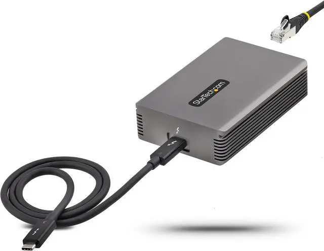 Alt view image 6 of 11 - StarTech.com Thunderbolt 3 to Ethernet Adapter, 10GbE, Multi-Gigabit Thunderbolt 3 to RJ45 Network Adapter, TB3/TB4 10GbE NIC