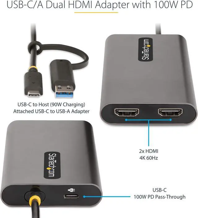 Alt view image 8 of 12 - USBC TO DUALHDMI ADAPTER