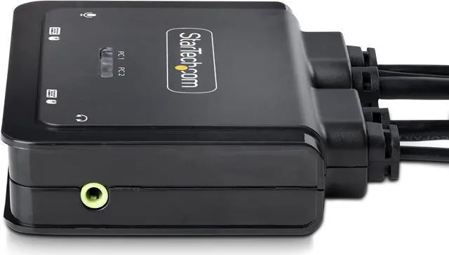 Alt view image 10 of 12 - StarTech 2-Port Hybrid USB-C DisplayPort Cable KVM Switch 4K 60Hz C2D46UACCBLKVM