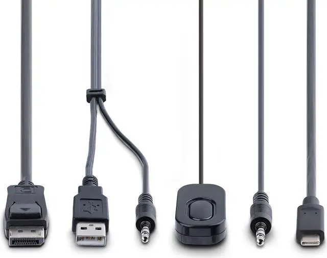 Alt view image 11 of 12 - StarTech 2-Port Hybrid USB-C DisplayPort Cable KVM Switch 4K 60Hz C2D46UACCBLKVM