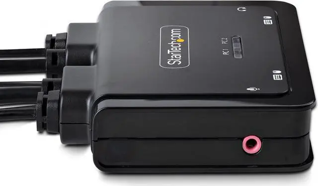 Alt view image 9 of 12 - StarTech 2-Port Hybrid USB-C DisplayPort Cable KVM Switch 4K 60Hz C2D46UACCBLKVM