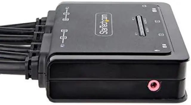 Alt view image 10 of 12 - StarTech 2-Port Dual-Monitor DisplayPort Cable KVM Switch C2DD46UA2CBLKVM