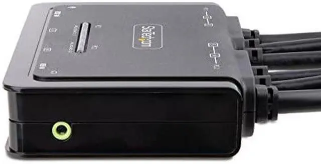 Alt view image 11 of 12 - StarTech 2-Port Dual-Monitor DisplayPort Cable KVM Switch C2DD46UA2CBLKVM