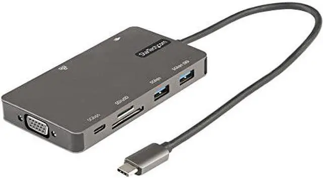 Alt view image 6 of 14 - StarTech USB C Multiport Adapter HDMI VGA USB A USB C Ports 100W PD DKT30CHVSDPD