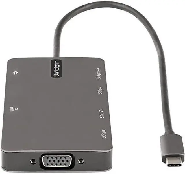 Alt view image 8 of 14 - StarTech USB C Multiport Adapter HDMI VGA USB A USB C Ports 100W PD DKT30CHVSDPD