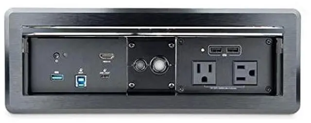 Alt view image 3 of 8 - StarTech.com Conference Room Docking Station w/ Power; Table Connectivity A/V Box, Universal Laptop Dock, 60W PD, AC Outlets, USB Charging