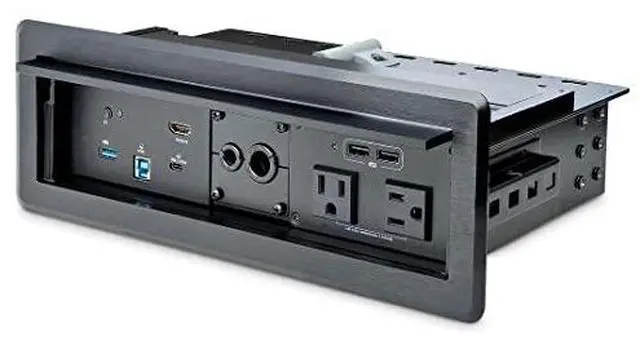Alt view image 2 of 8 - StarTech.com Conference Room Docking Station w/ Power; Table Connectivity A/V Box, Universal Laptop Dock, 60W PD, AC Outlets, USB Charging