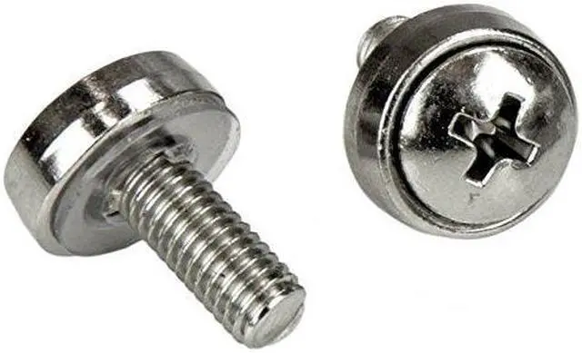 Alt view image 6 of 8 - StarTech CABSCREWM62B StarTech.com M6 x 12mm - Screws and Cage Nuts - 100 Pack, Black - M6 Mounting Screws & Cage Nuts for Server Rack & Cabinet - Rack Screw, Cage Nut - Square - Square - Steel -